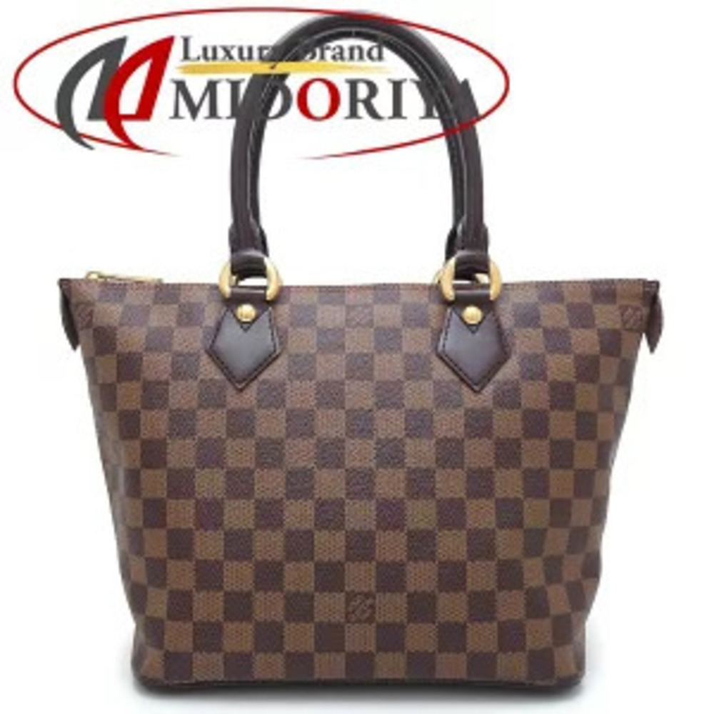 LOUIS VUITTON Damier Saleya Handbag Ebene